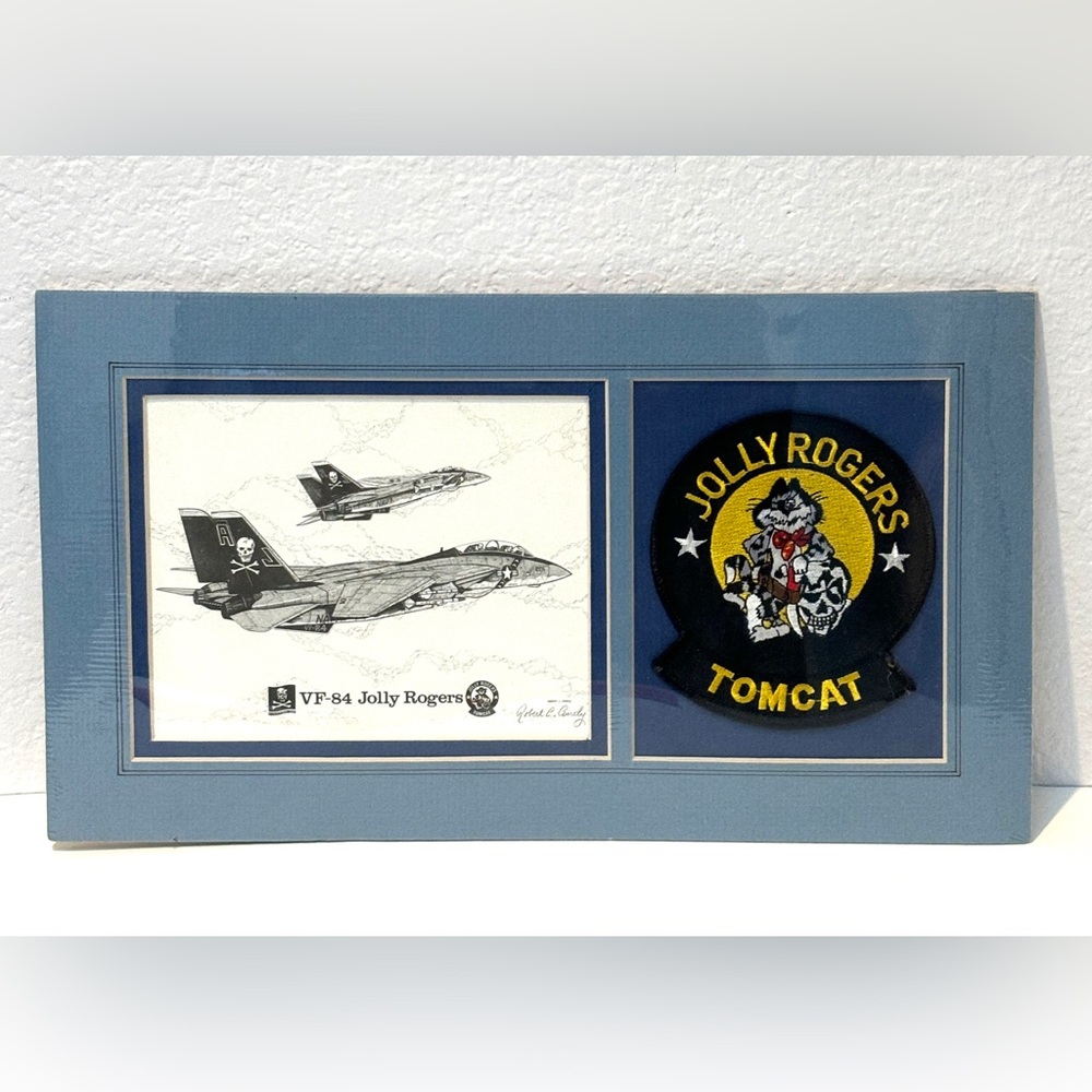 Grumman F-14 Lithograph with Patch by Robert L Conely.